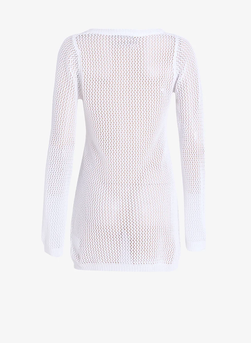 Ginger Ringer Detail Crochet Mini Dress